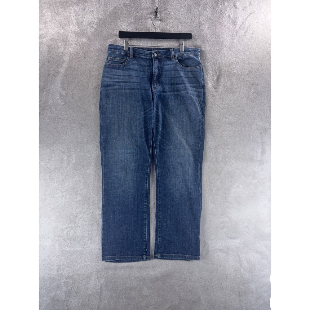 Eileen Fisher  Jeans Womens Size 34x27‎ Blue Straight Leg Stretch Denim Pants